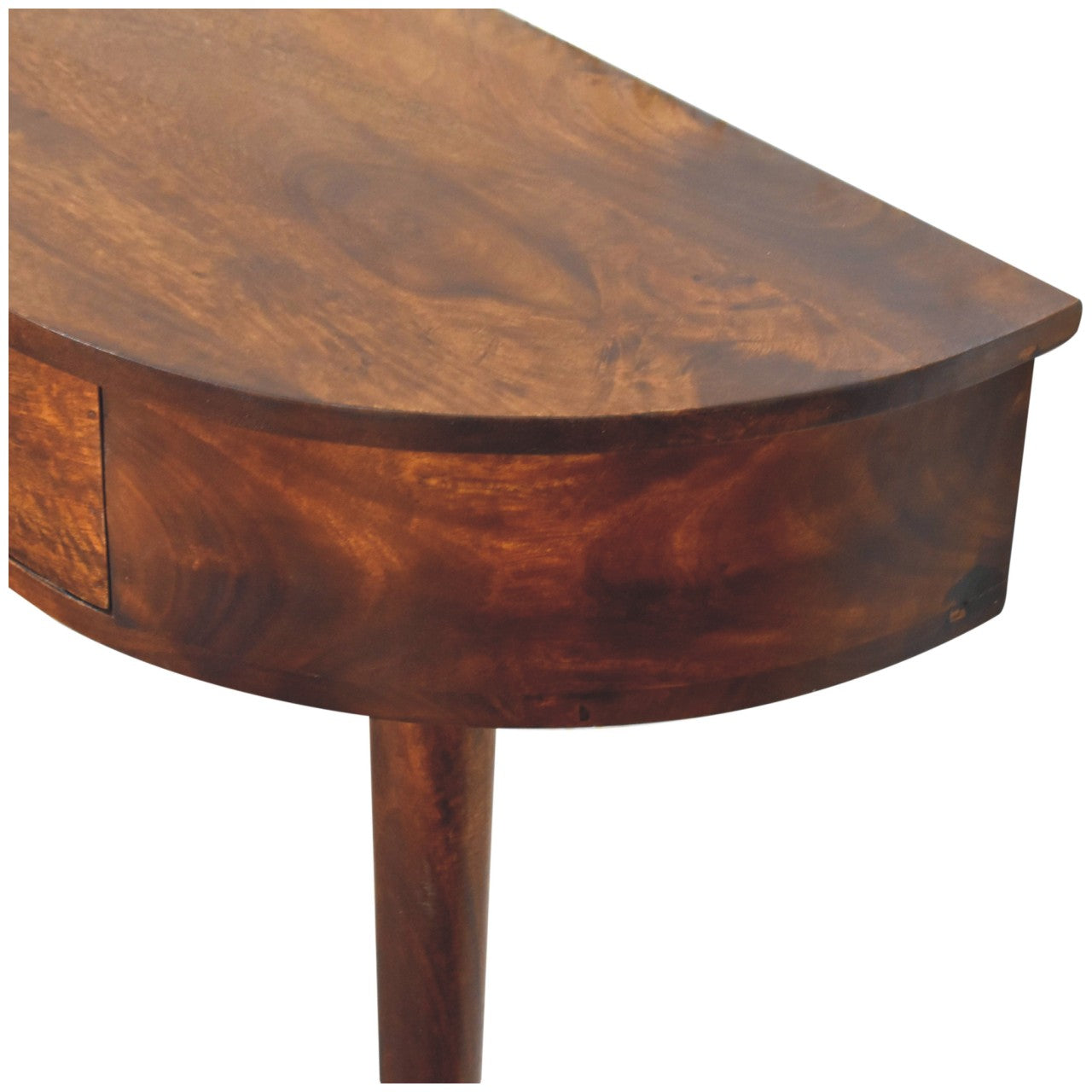 Backless Mounted Console Table - Chestnut Solid Mango Wood