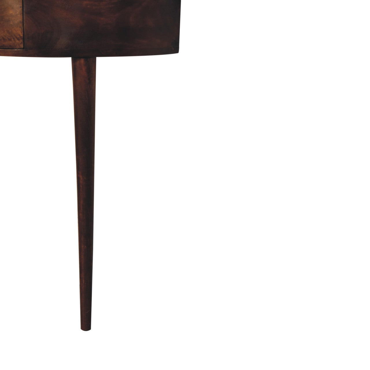 Backless Mounted Console Table - Chestnut Solid Mango Wood