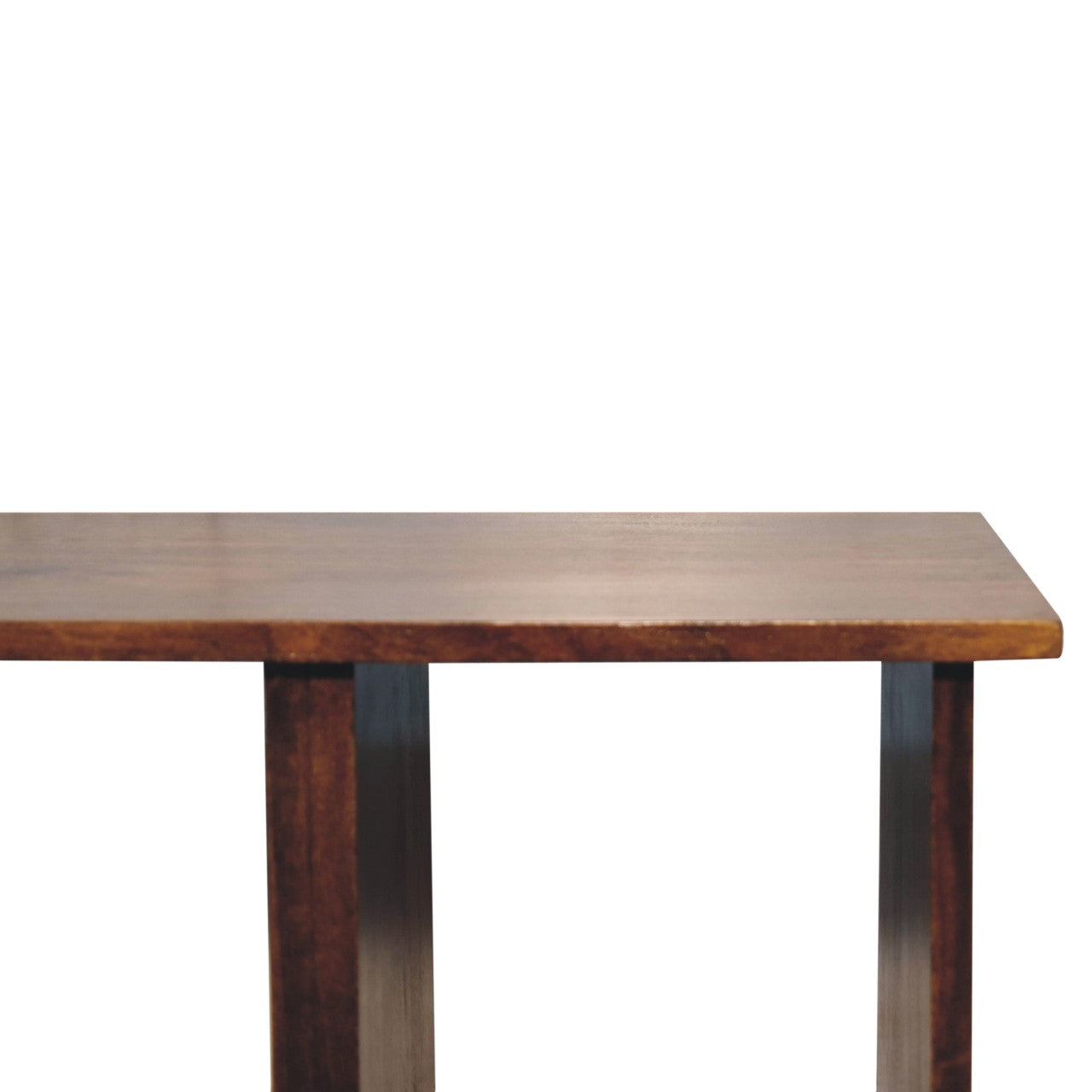 Triple Open Mango Wood Coffee Table - Chestnut Finish