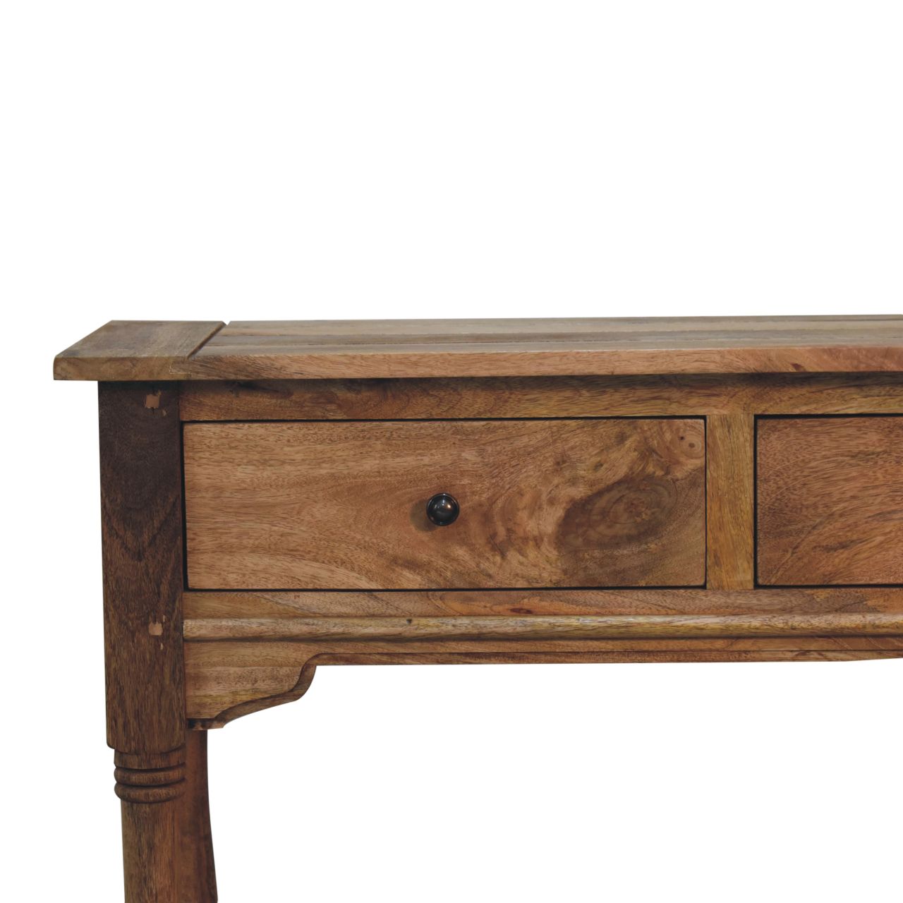 Granary Console Table - Solid Mango Wood 2 Drawer Oak-ish Finish