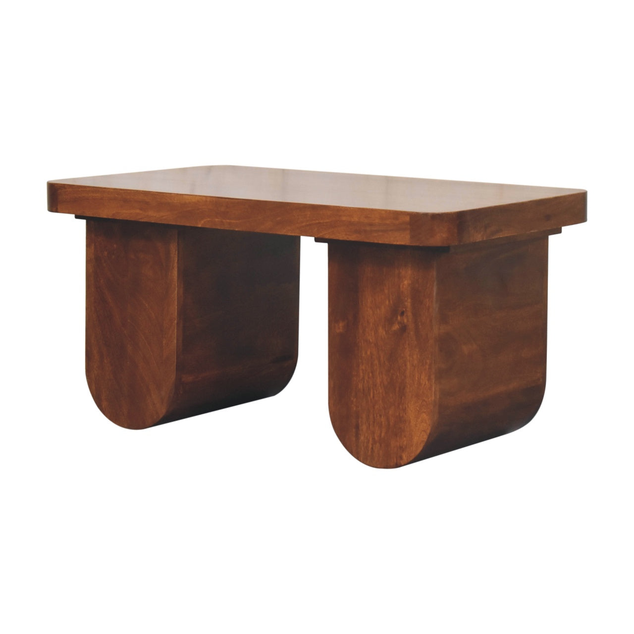 Chunky Chestnut Coffee Table - Solid Mango Wood