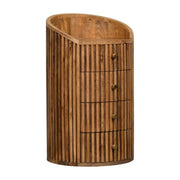 Soba Bedside Table - Solid Mango Wood Oak-ish Finish
