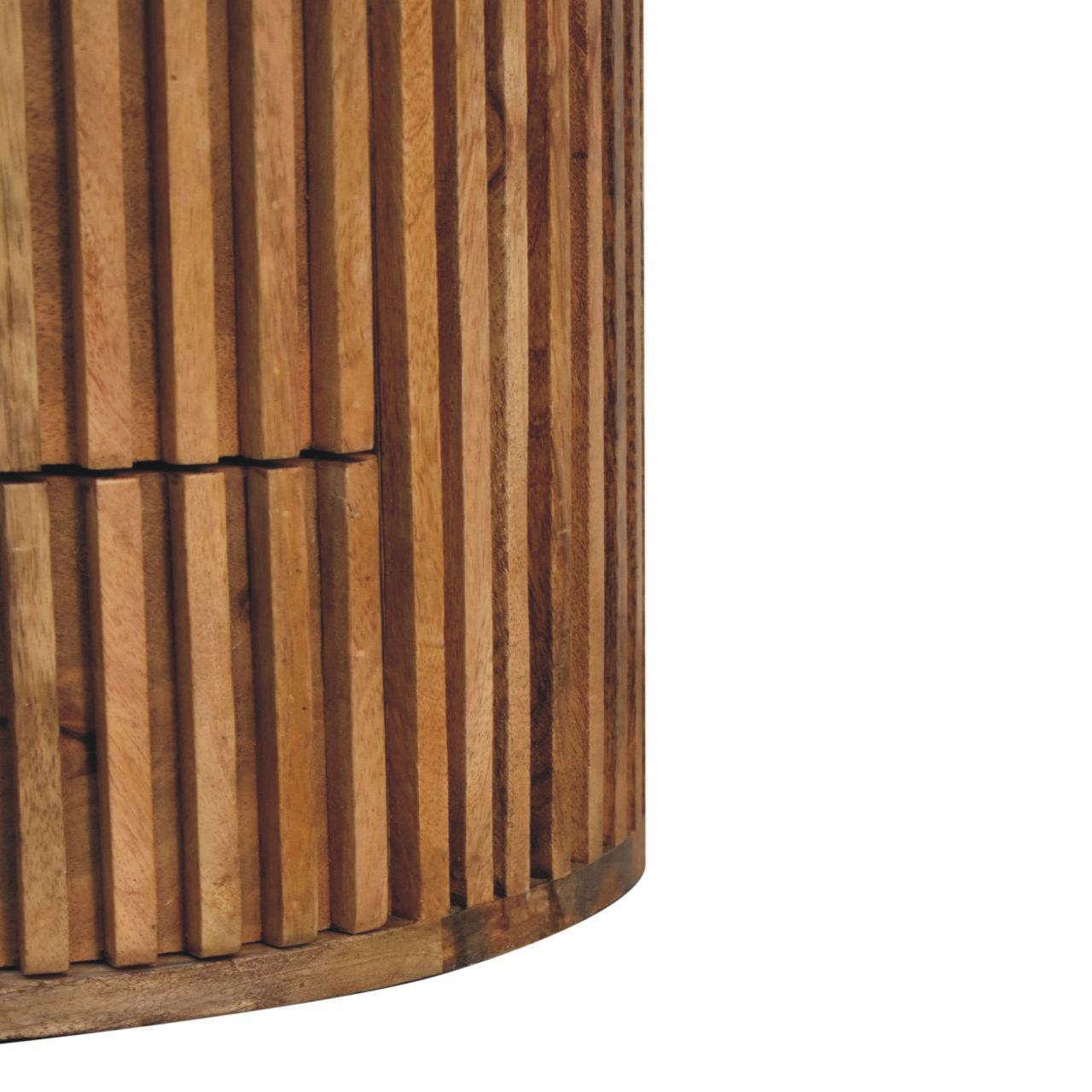 Soba Bedside Table - Solid Mango Wood Oak-ish Finish