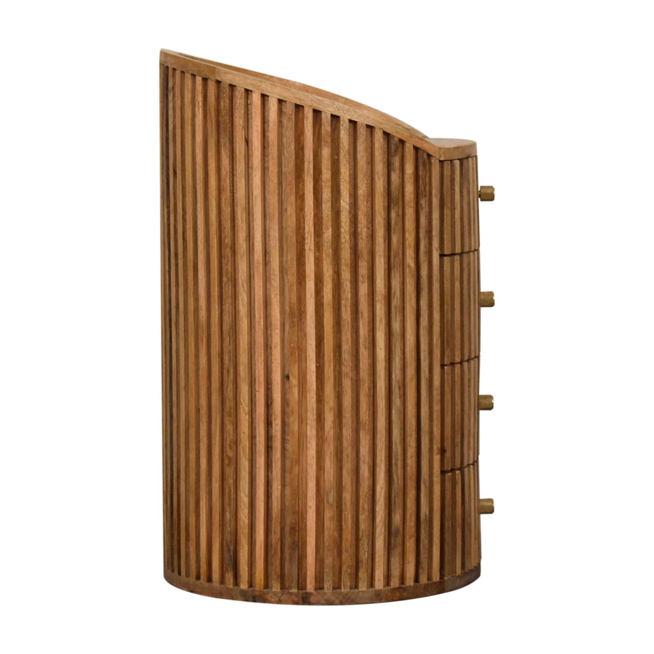 Soba Bedside Table - Solid Mango Wood Oak-ish Finish