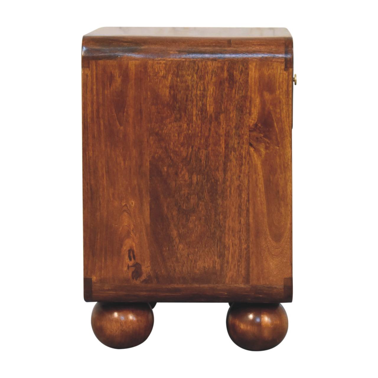 Chestnut Woven Bedside Chest with 1 Drawer - Mango Wood