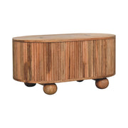Soba Solid Mango Wood Lid-up Coffee Table - Oak-ish Finish