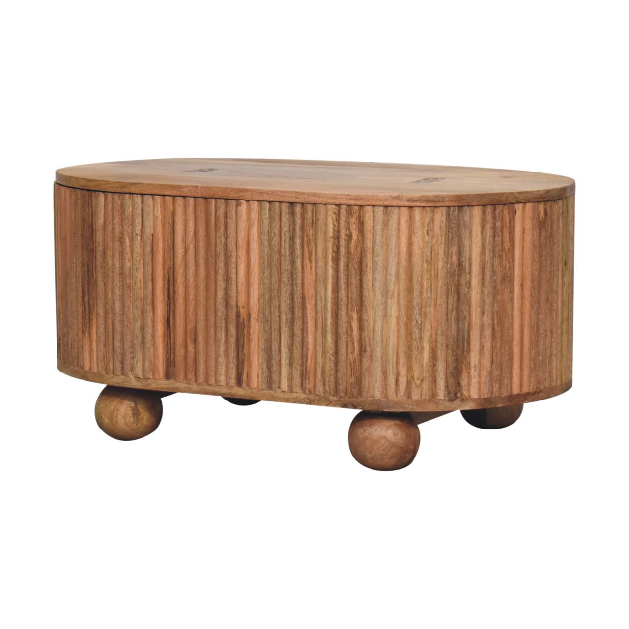 Soba Solid Mango Wood Lid-up Coffee Table - Oak-ish Finish