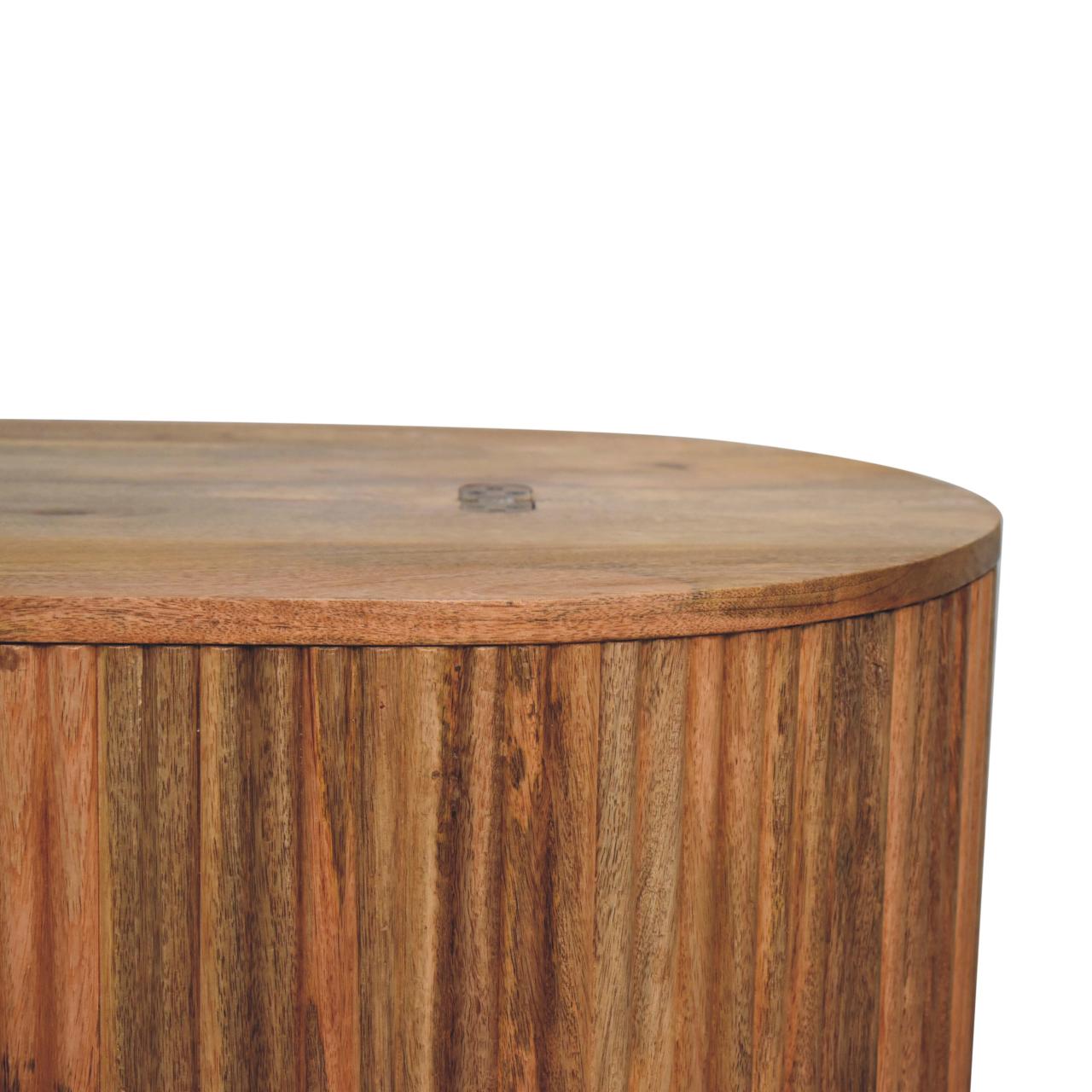 Soba Solid Mango Wood Lid-up Coffee Table - Oak-ish Finish