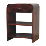 Aspen Bedside Table - Solid Mango Wood Chestnut Finish