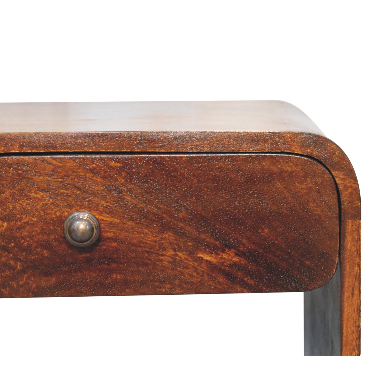Aspen Bedside Table - Solid Mango Wood Chestnut Finish