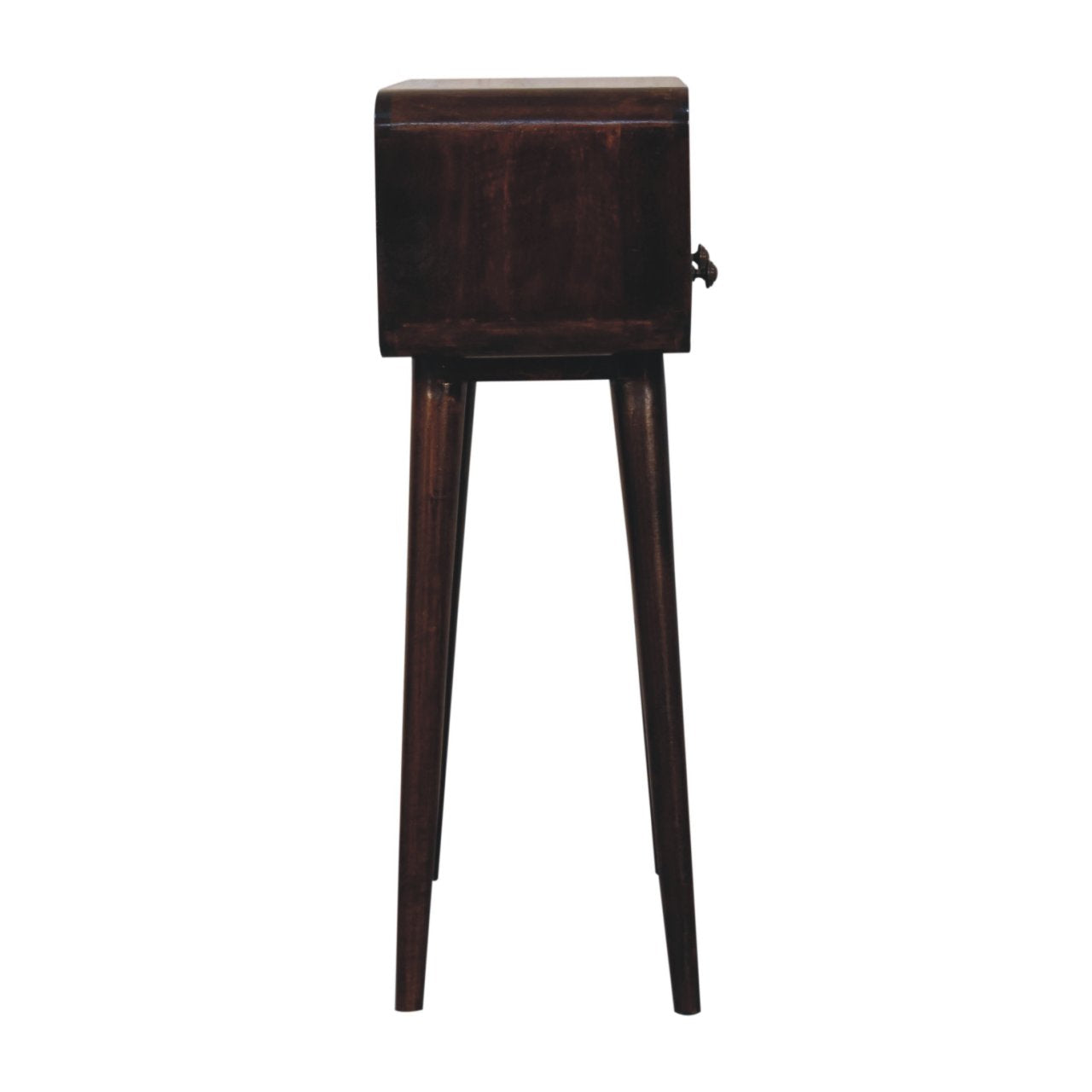 Mini California Walnut Curved Console Table - 2 Drawers
