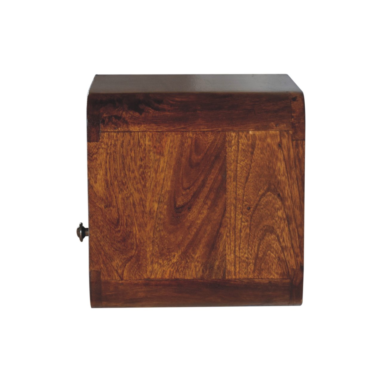 Extra Mini Wall Mounted Curved Chestnut Bedside - Mango Wood