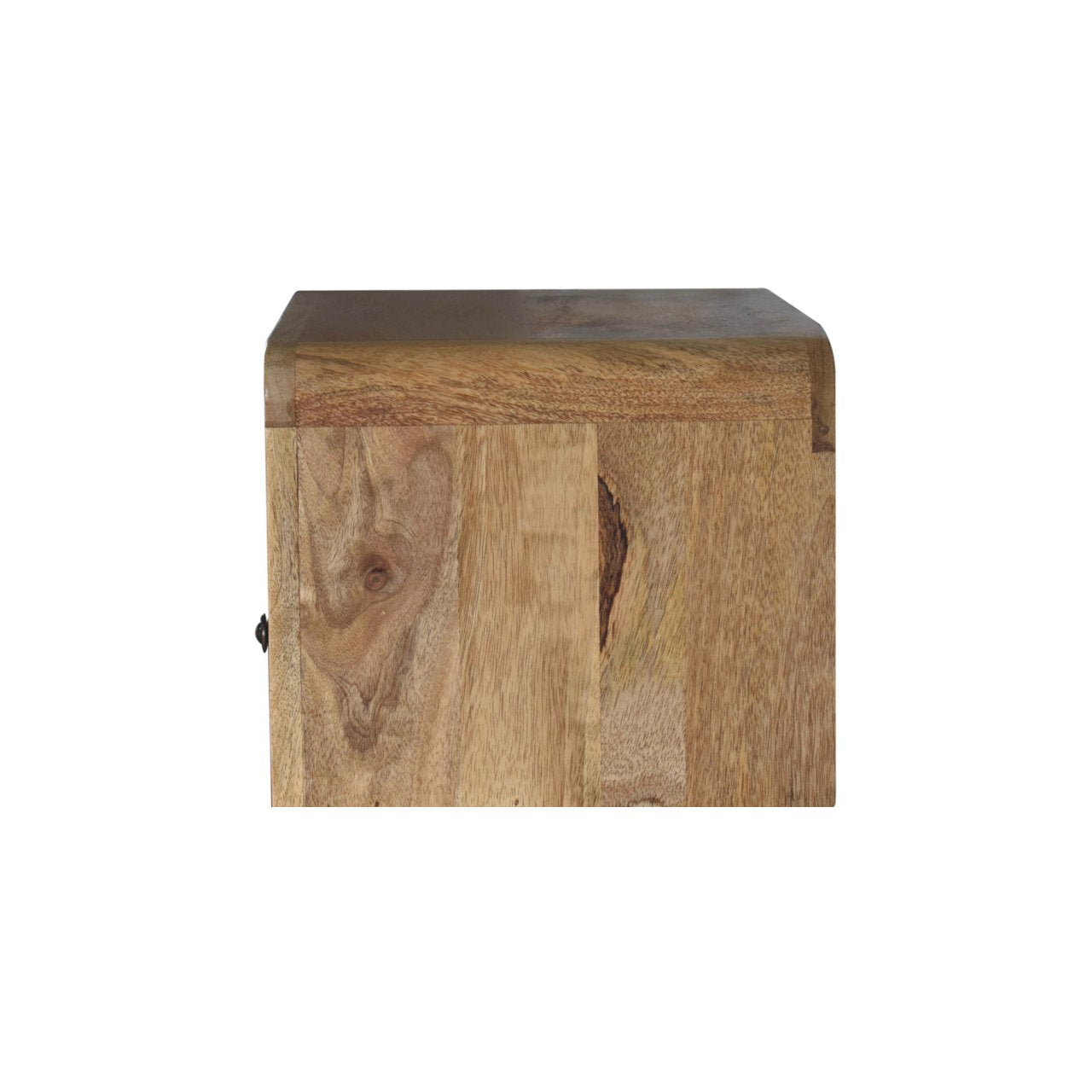Solid Mango Wood Floating Bedside Table - Oak-ish Finish