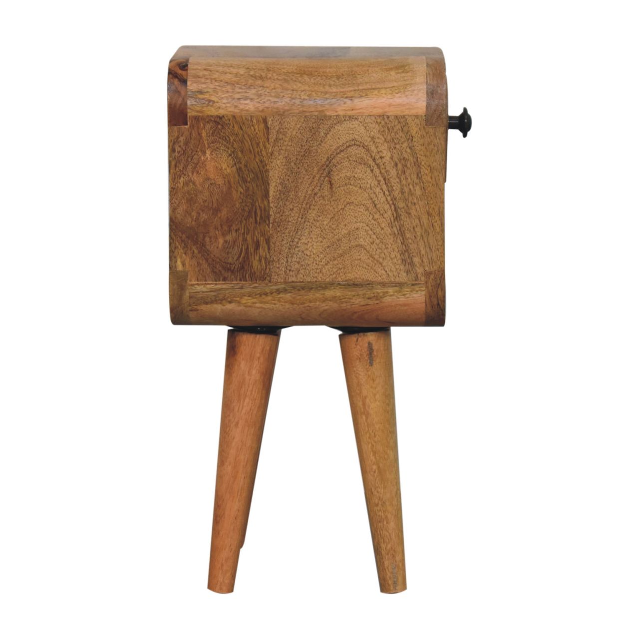 Extra Mini Oak-ish Curve Bedside Table - Solid Mango Wood