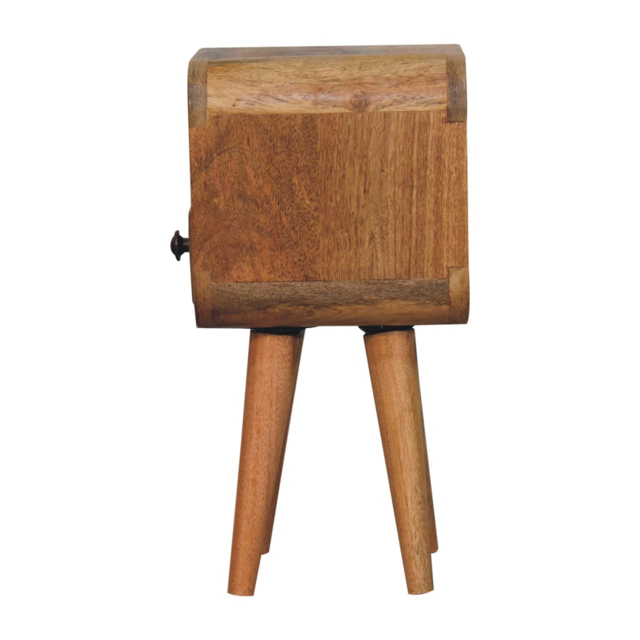 Extra Mini Oakish Curve Bedside Table - Solid Mango Wood