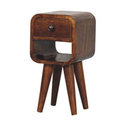 Chestnut Curve Mini Bedside Table - Solid Mango Wood