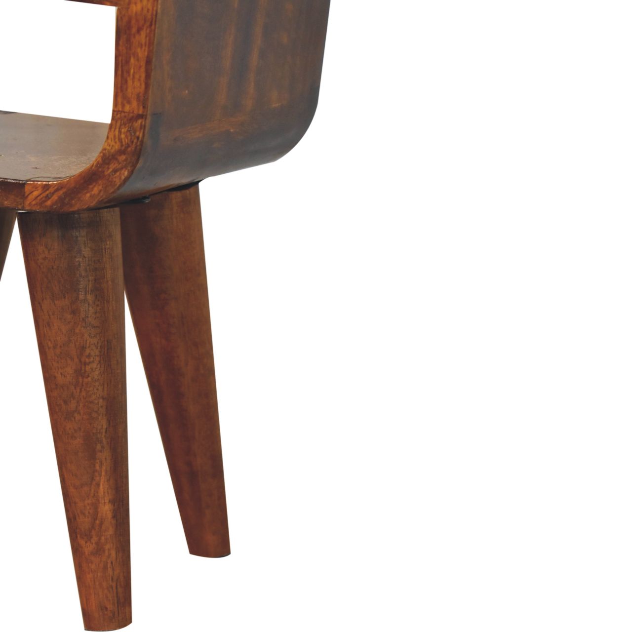 Chestnut Curve Mini Bedside Table - Solid Mango Wood