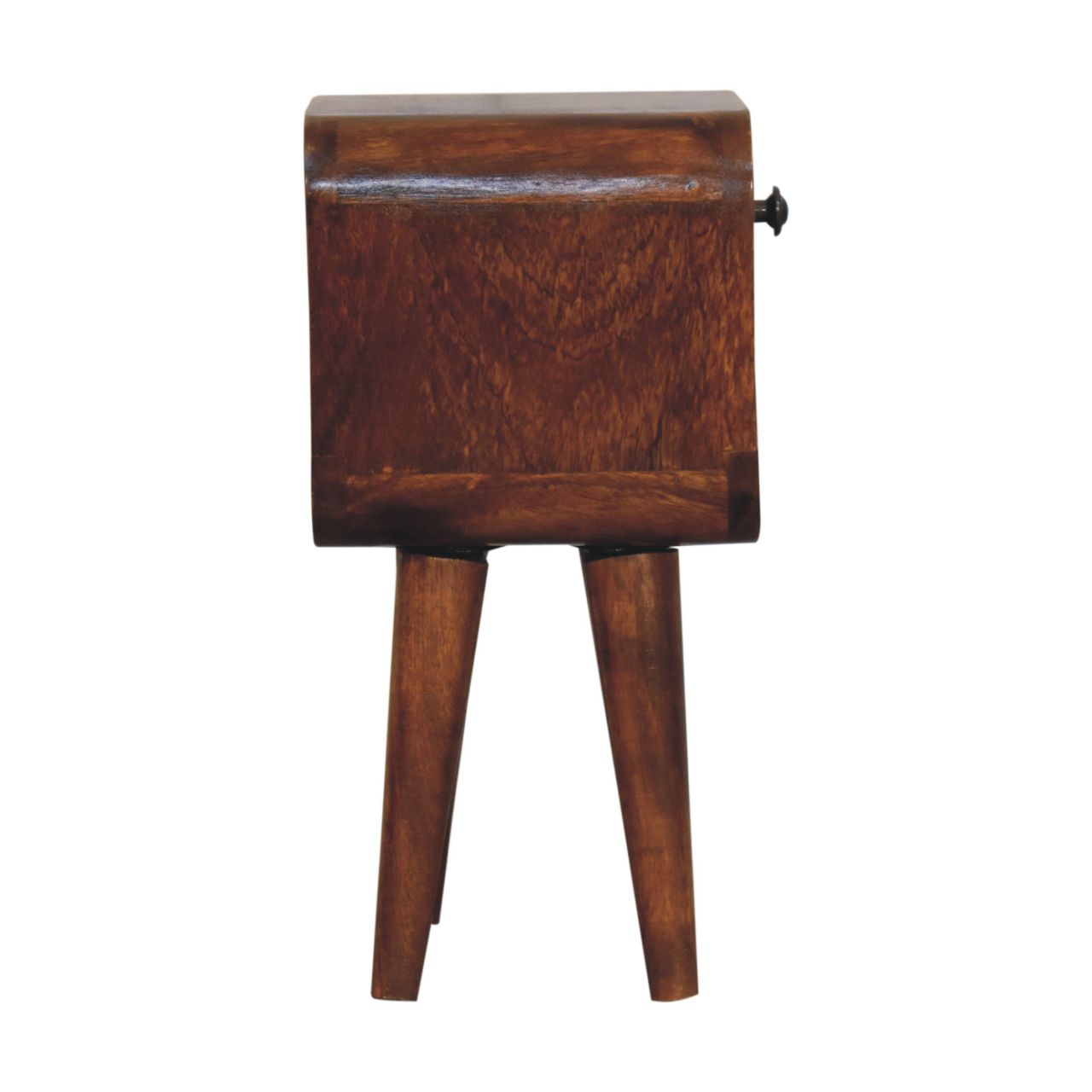 Chestnut Curve Mini Bedside Table - Solid Mango Wood