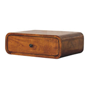 Avora Wall-Mounted Nightstand - Chestnut Solid Mango Wood