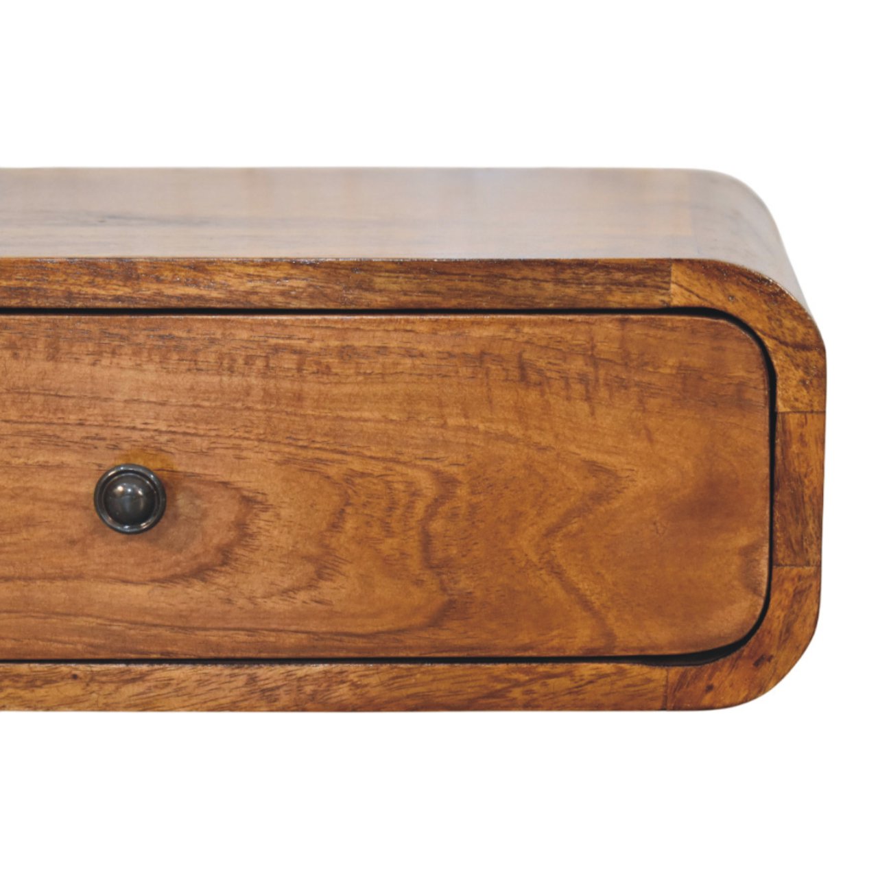 Avora Wall-Mounted Nightstand - Chestnut Solid Mango Wood
