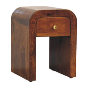 Mini Darcy Chestnut Nightstand - Solid Mango Wood 1-Drawer