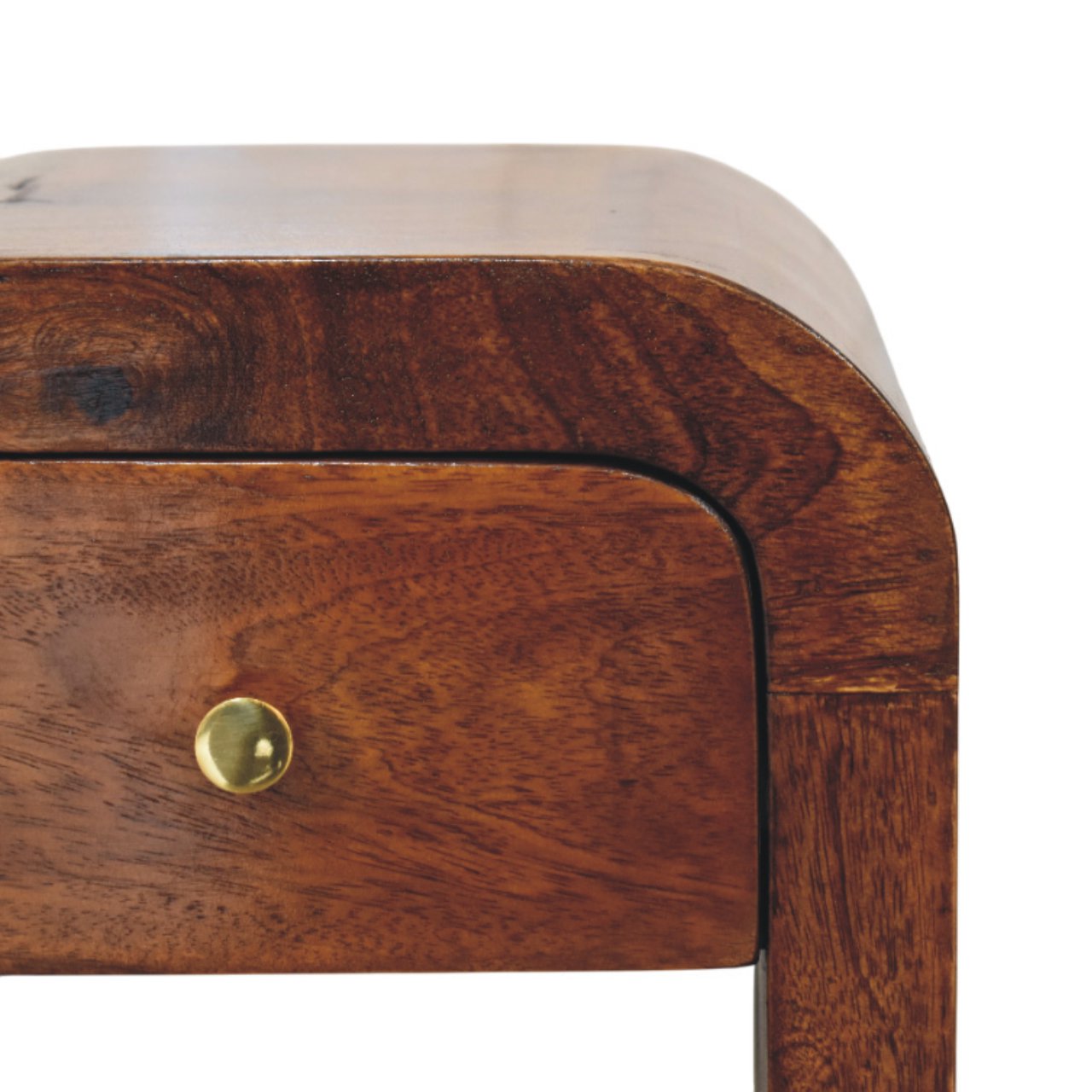 Mini Darcy Chestnut Nightstand - Solid Mango Wood 1-Drawer