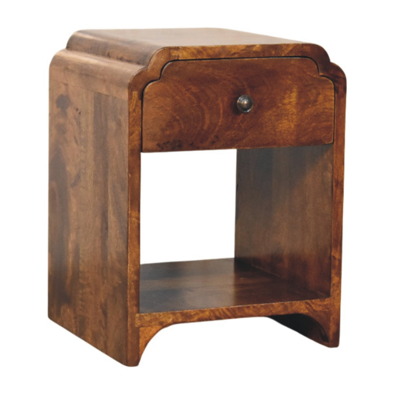 Newton Mini Chestnut Nightstand - Solid Mango Wood with Drawer