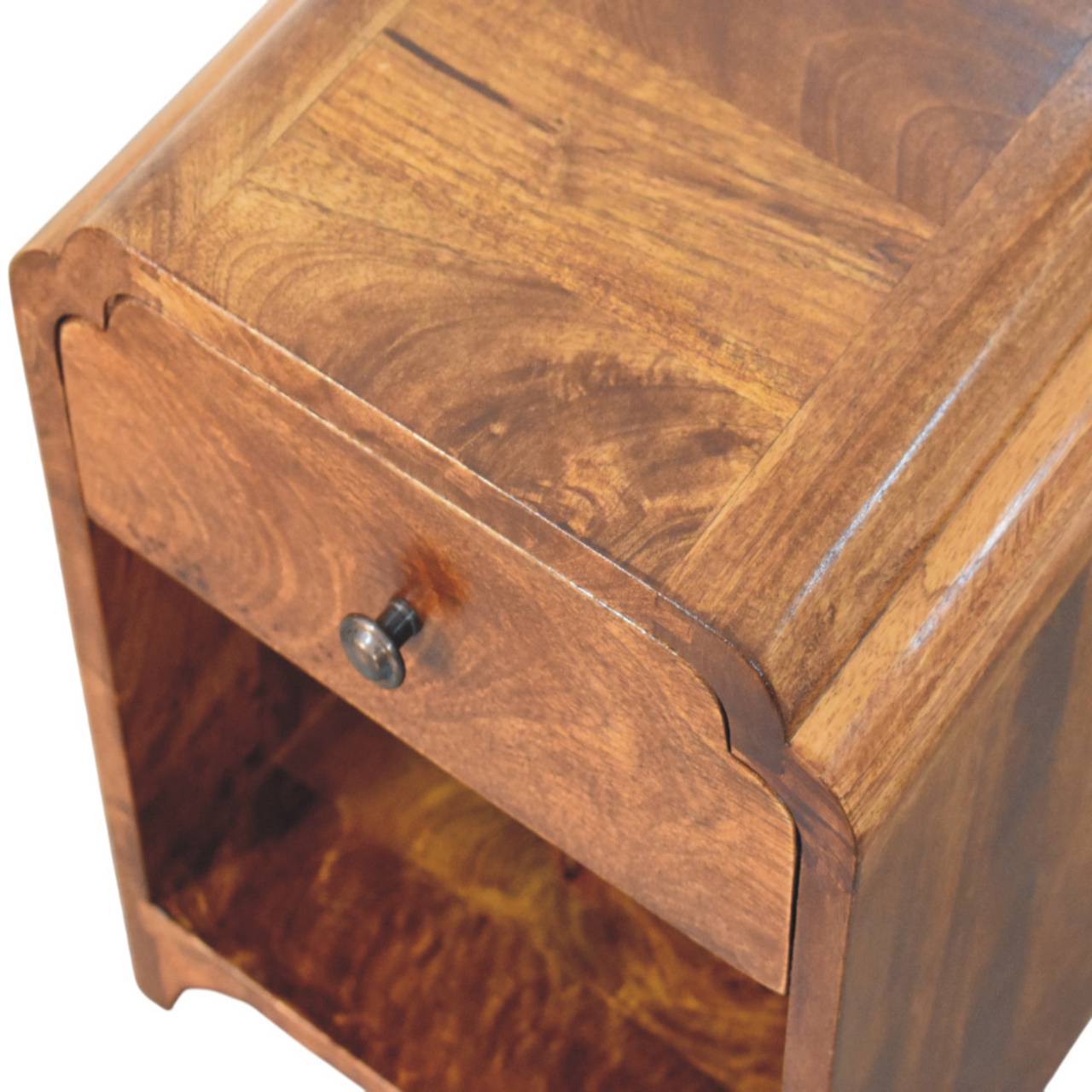 Newton Mini Chestnut Nightstand - Solid Mango Wood with Drawer