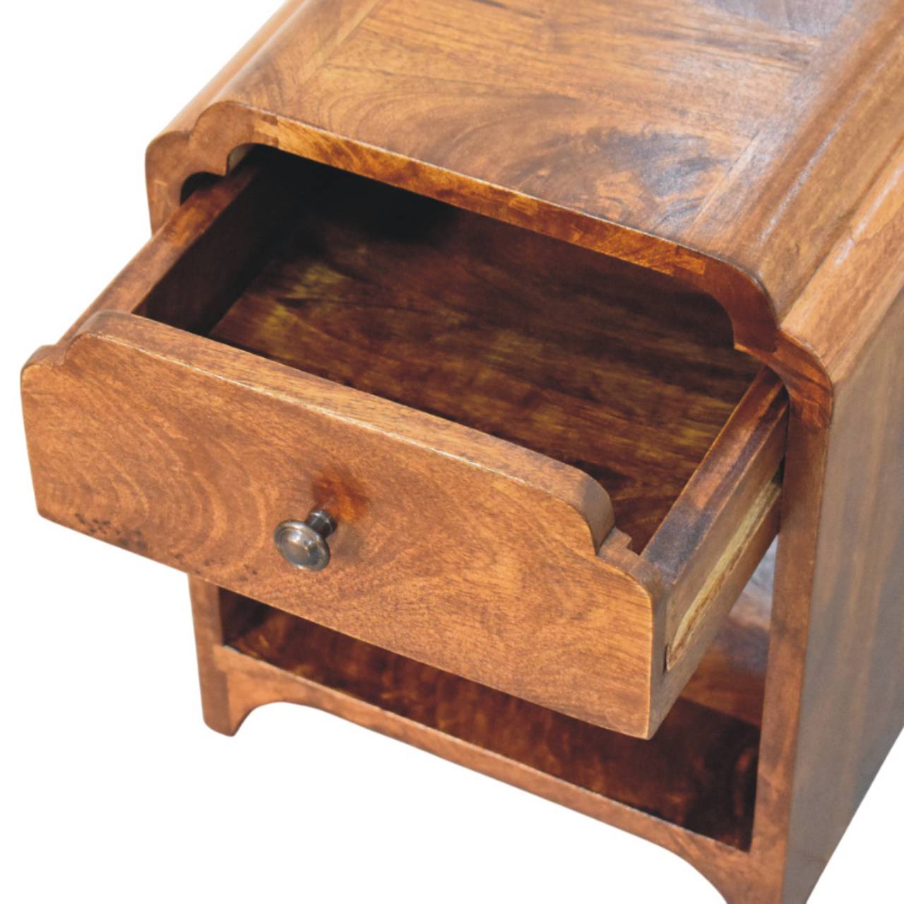Newton Mini Chestnut Nightstand - Solid Mango Wood with Drawer