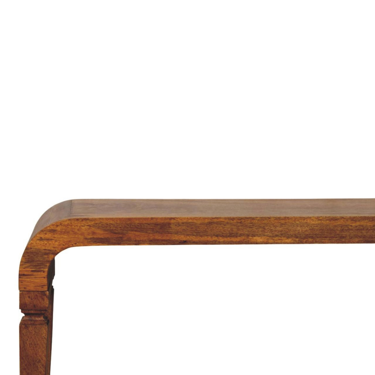Arcus Coffee Table - Solid Mango Wood Amber Oak Finish