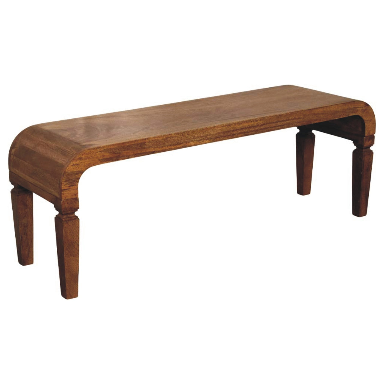 Arcus Coffee Table - Solid Mango Wood Amber Oak Finish