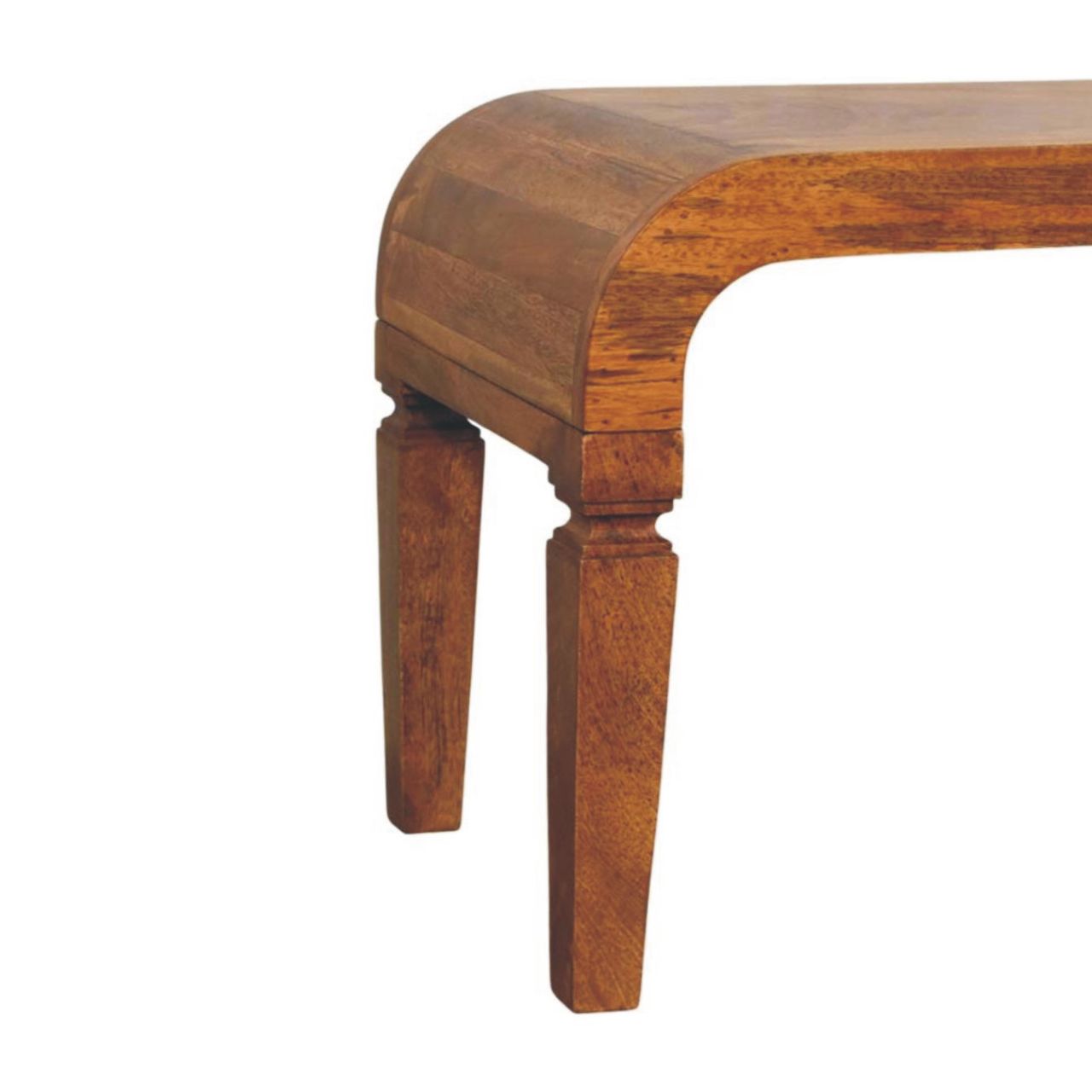 Arcus Coffee Table - Solid Mango Wood Amber Oak Finish