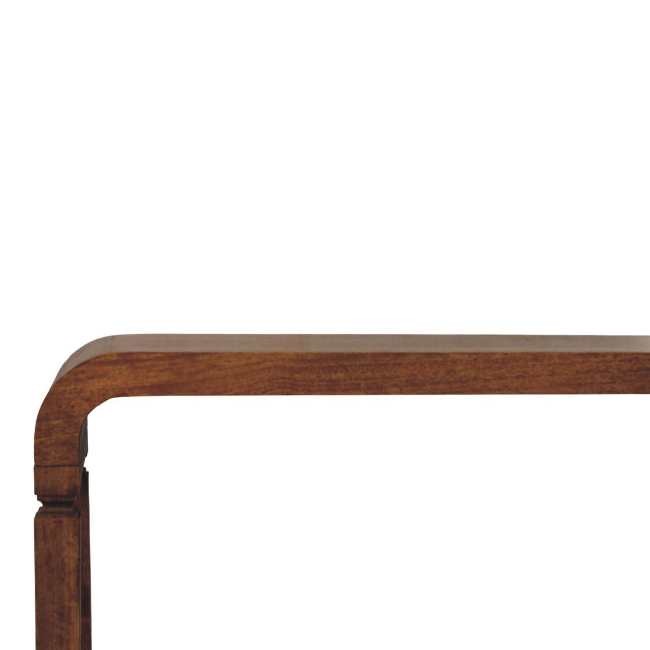 Arcus Console Table - Solid Mango Wood Amber Oak Finish