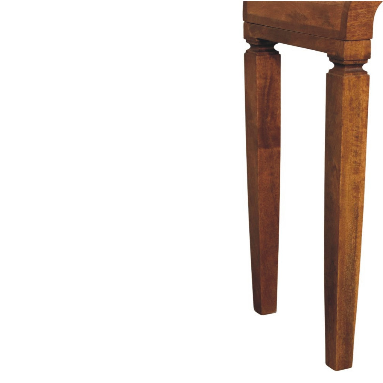 Arcus Console Table - Solid Mango Wood Amber Oak Finish