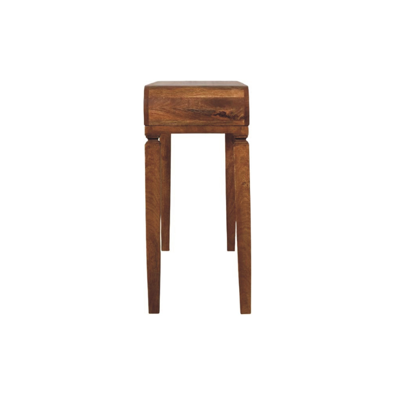 Arcus Console Table - Solid Mango Wood Amber Oak Finish
