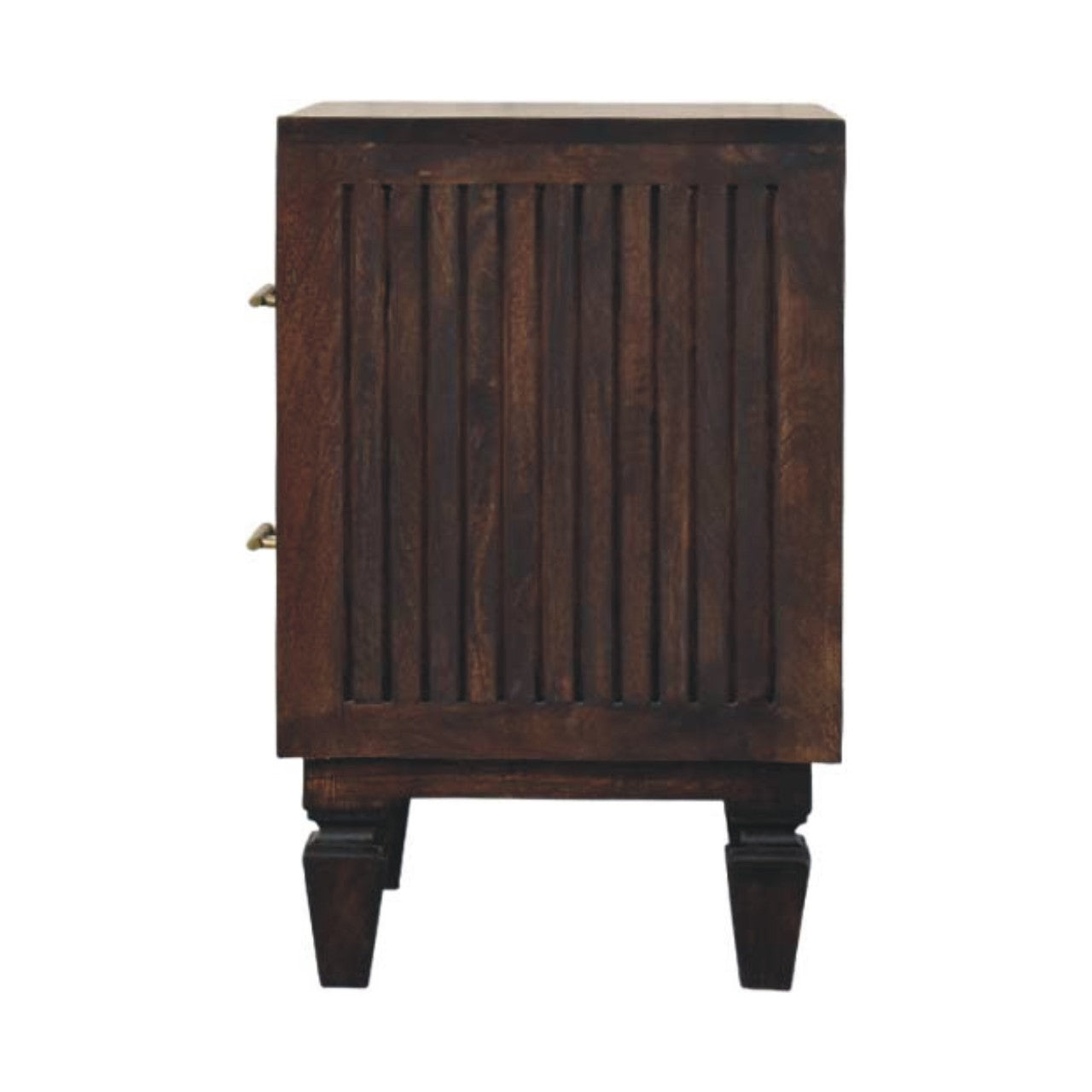 Belmont 2-Drawer Nightstand - Solid Mango Wood Velvet Mocha