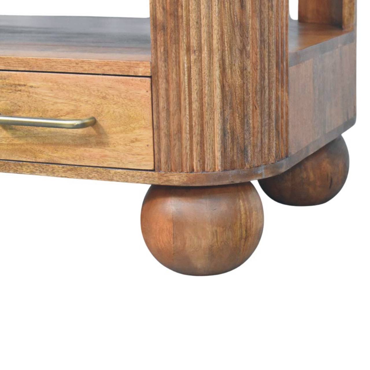Briarwood Fluted Coffee Table - Solid Mango Wood Golden Teak