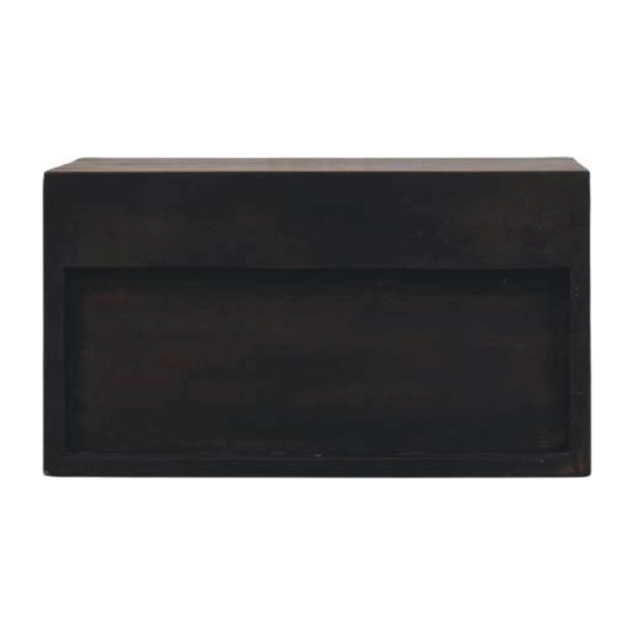 Cadiz Carved Bedside Table - Solid Mango Wood Velvet Mocha