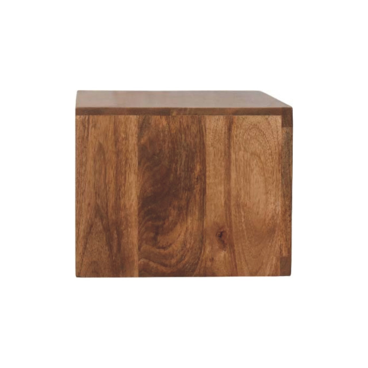 Cadiz Carved Bedside Table - Solid Mango Wood Golden Teak