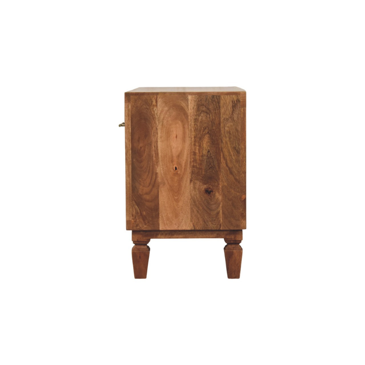 Cadiz Carved Shoe Cabinet - Golden Teak Solid Mango Wood