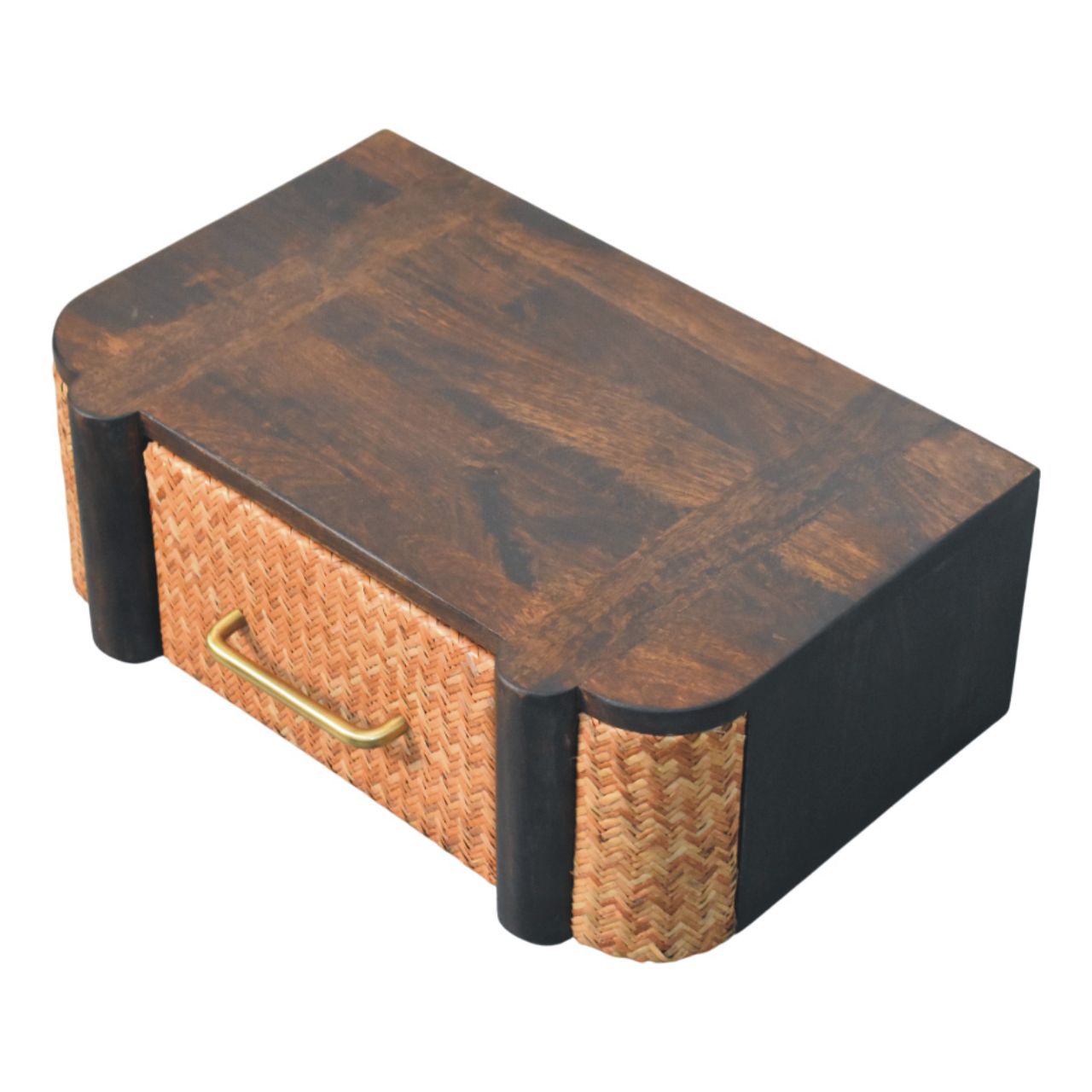 Havana Wall-Mounted Bedside - Mango Wood Velvet Mocha
