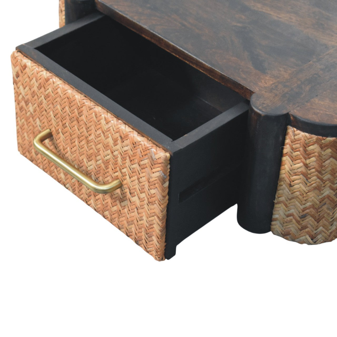 Havana Wall-Mounted Bedside - Mango Wood Velvet Mocha