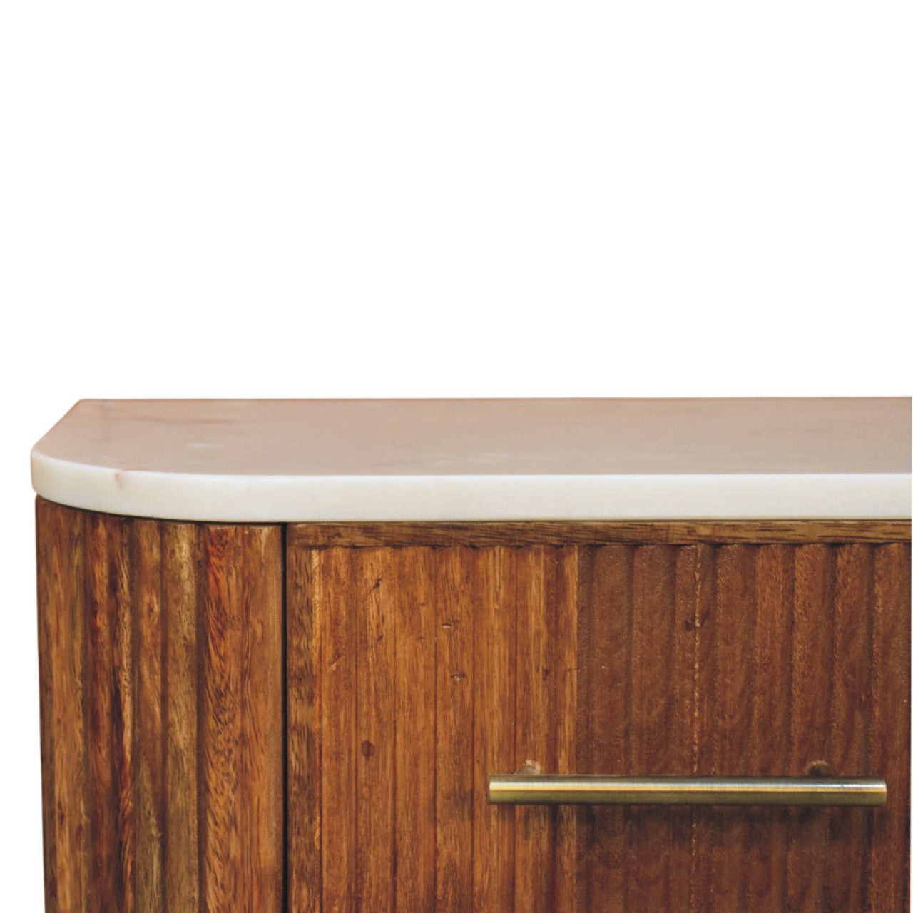 Beaumont Wall-Mounted Bedside - Mango Wood with Marble Top