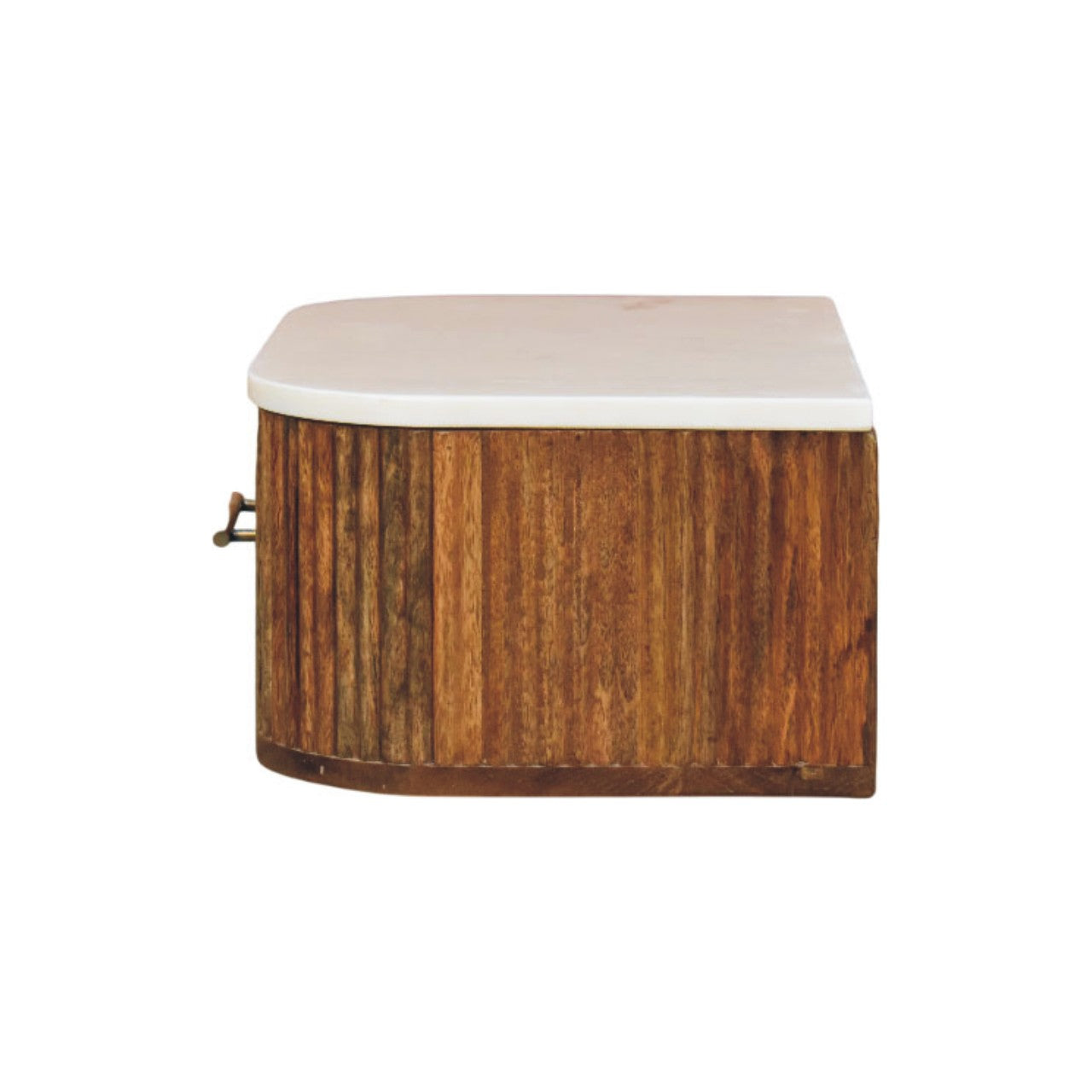 Beaumont Wall-Mounted Bedside - Mango Wood with Marble Top