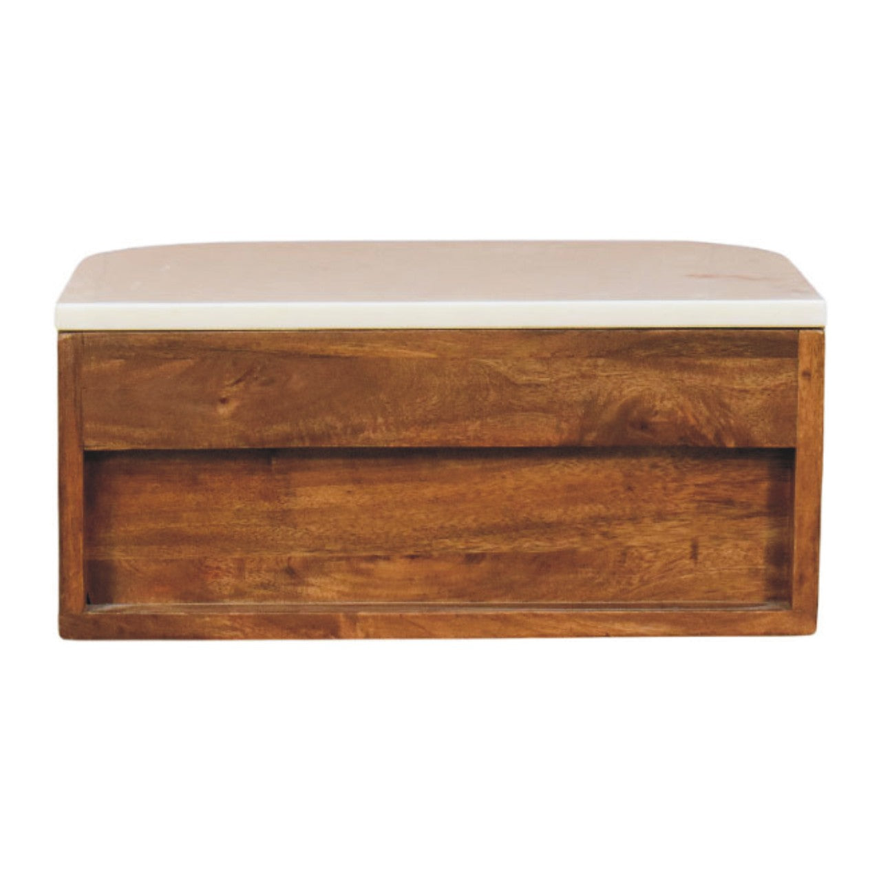 Beaumont Wall-Mounted Bedside - Mango Wood with Marble Top