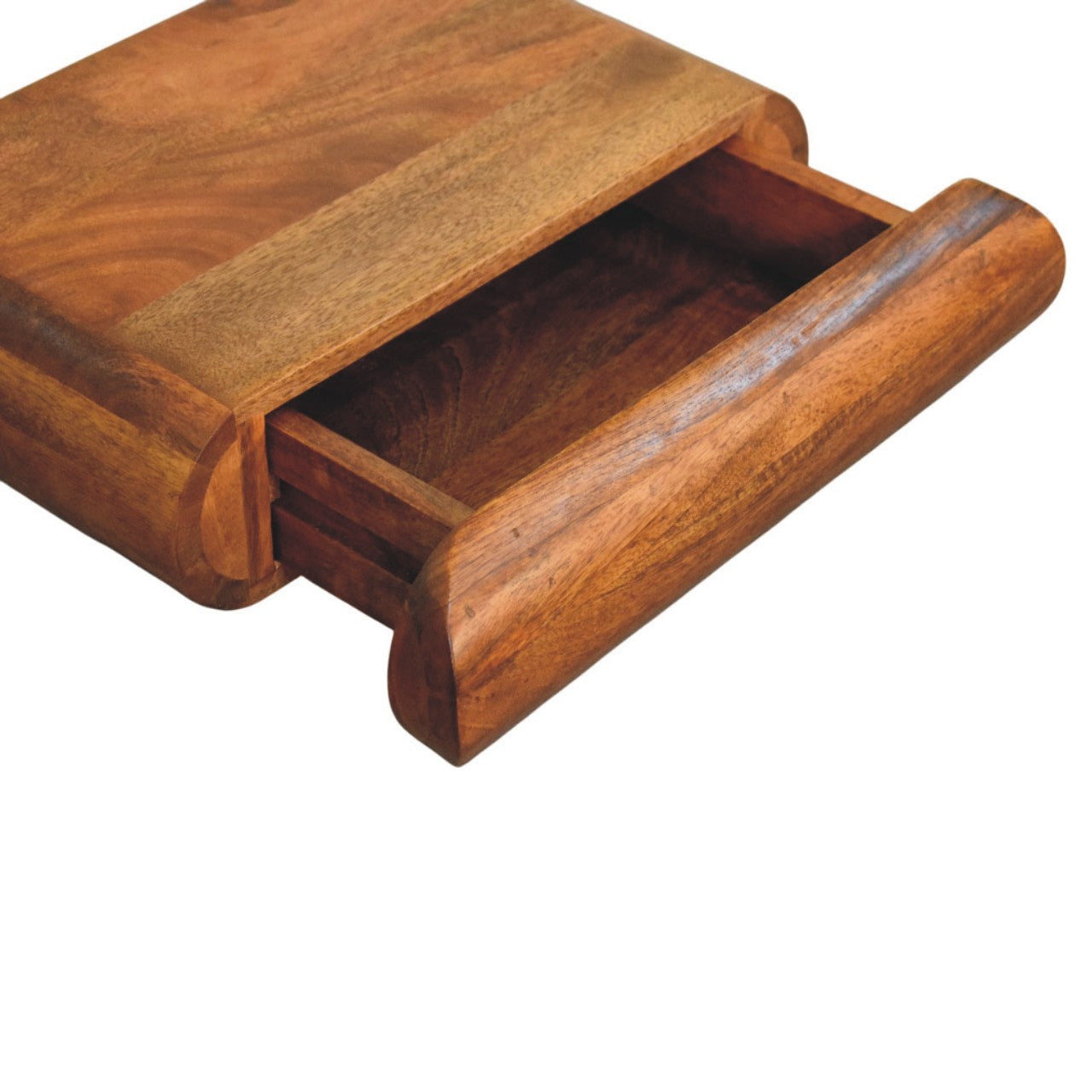 Solis Wall-Mounted Bedside - Amber Oak Solid Mango Wood