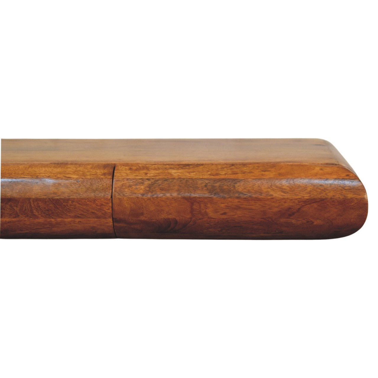 Solis Triple Wall-Mounted Console - Amber Oak Solid Mango Wood