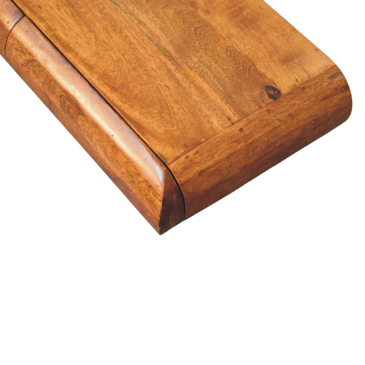 Solis Triple Wall-Mounted Console - Amber Oak Solid Mango Wood