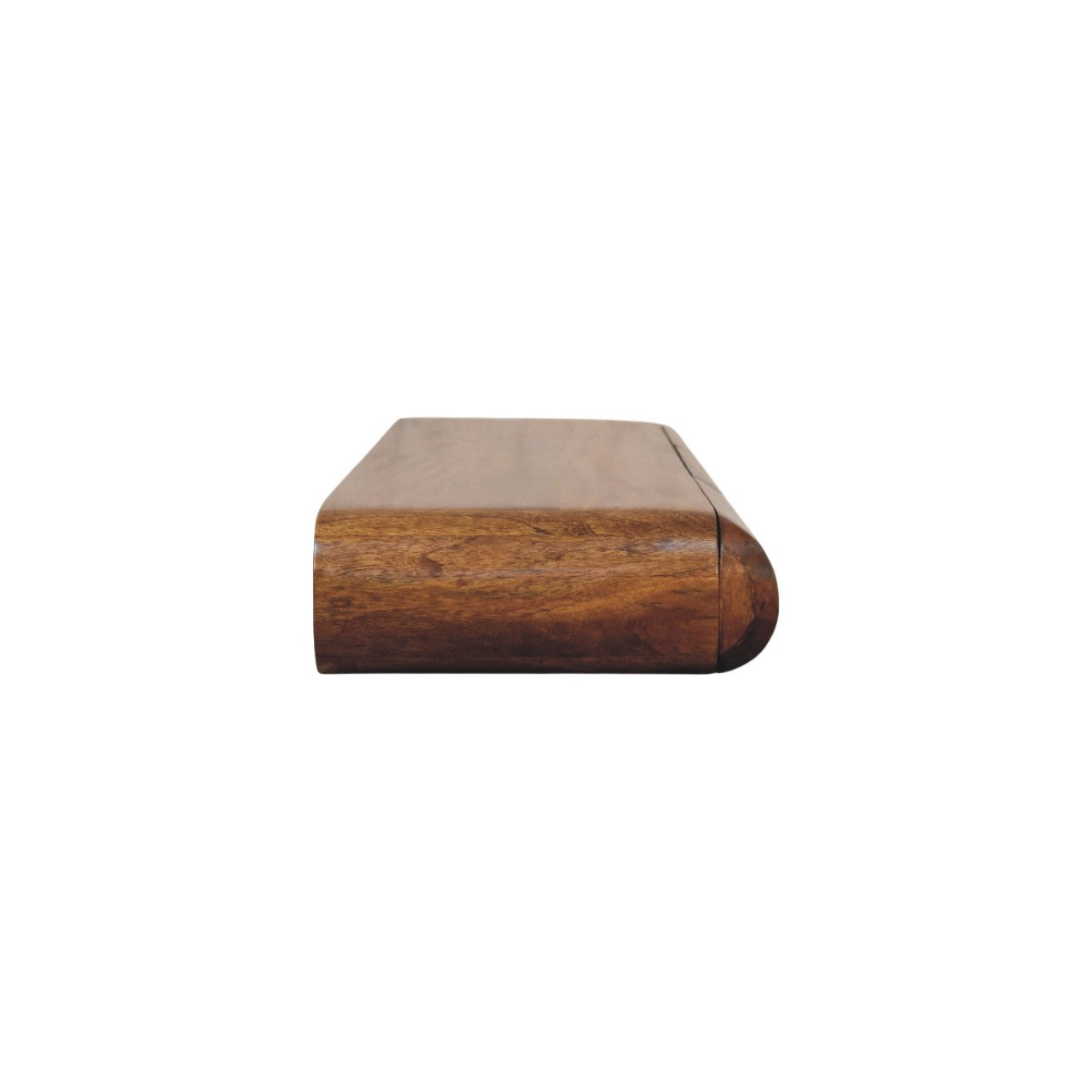Solis Triple Wall-Mounted Console - Amber Oak Solid Mango Wood