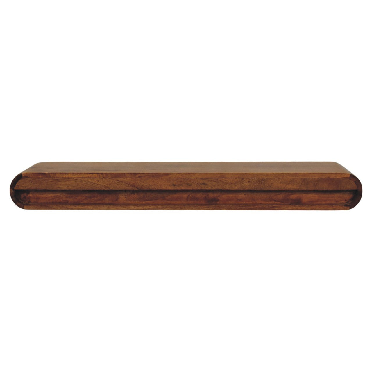 Solis Triple Wall-Mounted Console - Amber Oak Solid Mango Wood